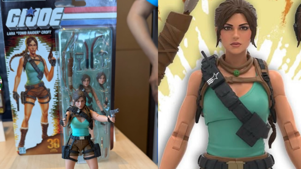 Photo of new Lara Croft action figure.